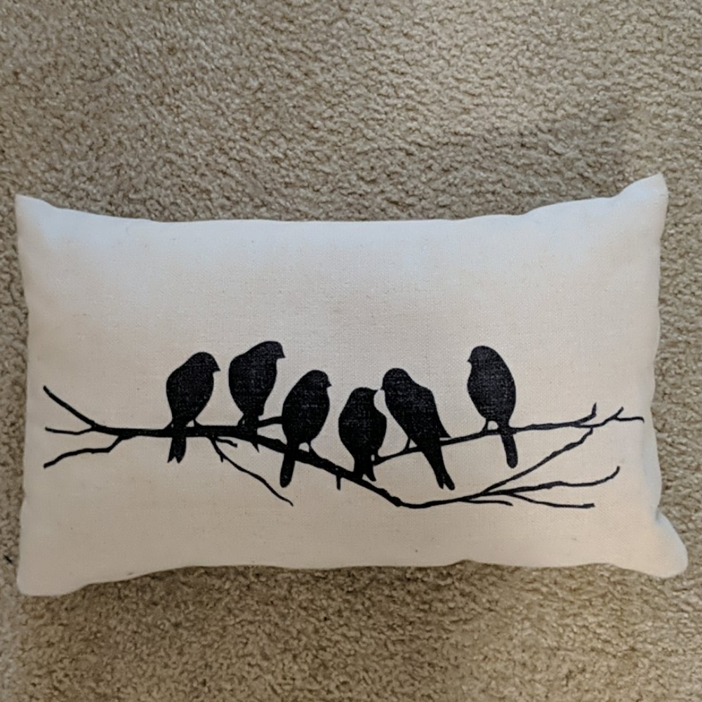 Bird pattern pillow